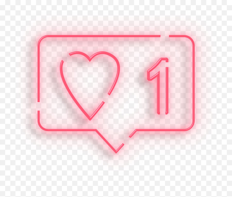 Heart Love Neon Instagram Like Bubble Blingbling Lighti - Love Neon Png Emoji,Heart Emoji Instagram