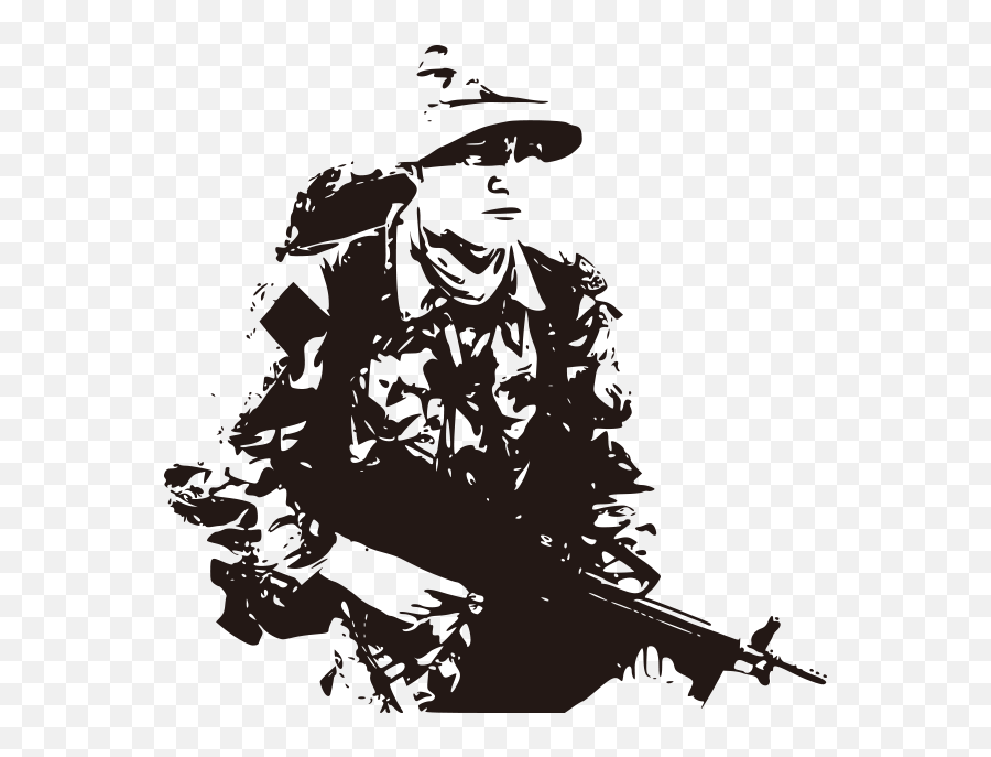 Wall Decal Army Soldier Military - Black And White Hand Soldado Blanco Y Negro Emoji,Army Soldier Emoji