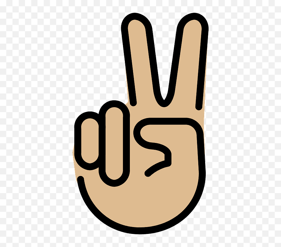 Victory Hand Emoji Clipart - Que Significa,The Hand Emoji