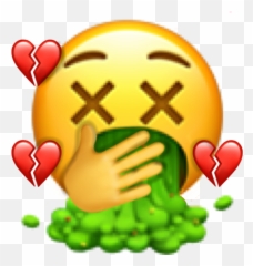 Crush Puke Sticker - Smiley Emoji,Ded Emoji