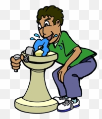 people drinking png - Drawing Of Boy Bending Over To Drink Clip Art Drinking Water Fountains Emoji