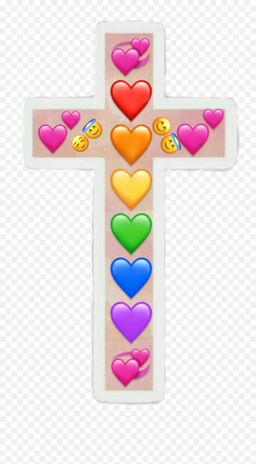 Jesus Love Emoji Iphone Sticker - Christian Cross,Jesus Emoji