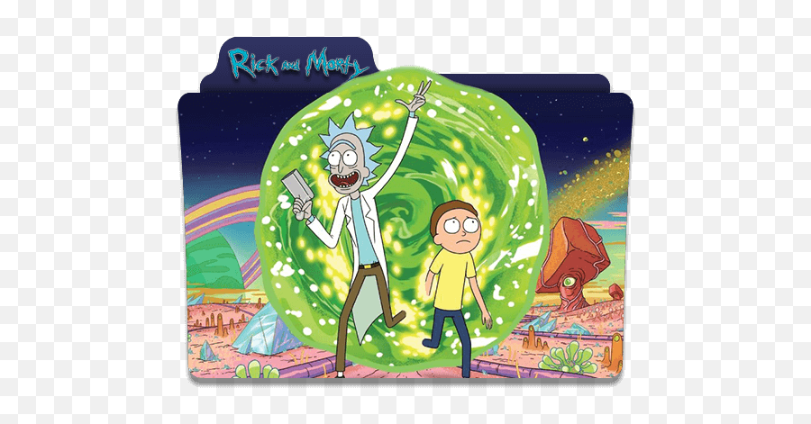 Rick And Morty Tv Show Folder Icon - Rick And Mody Emoji,Rick And Morty Emojis
