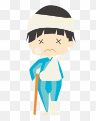Man has Broken Bone and Other Injuries clipart Free - Clip Art Emoji