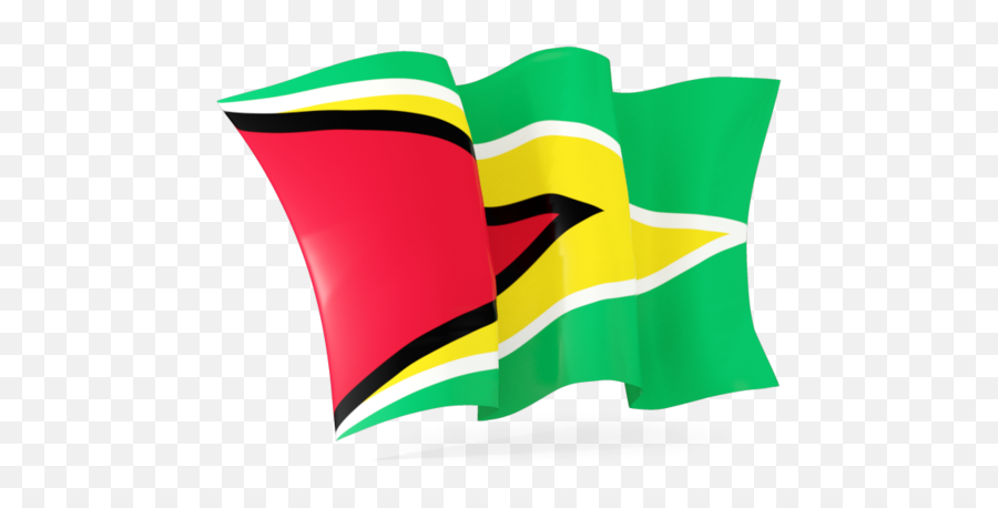 Flag Of Guyana - Waving Guyana Flag Png Emoji,Guyana Flag Emoji