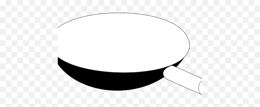 Frying Pan Outline - Kitchen Tool Clipart Black And White Emoji,Frying Pan Emoji