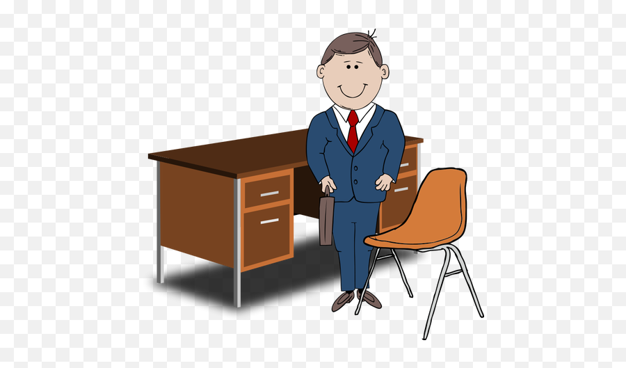 Teacher Manager Vector Image - Hotel Manager Clipart Emoji,Flip Desk Emoji