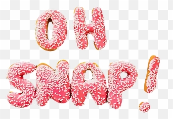 Ohsnap Donuts Ftestickers Text - Clip Art Emoji