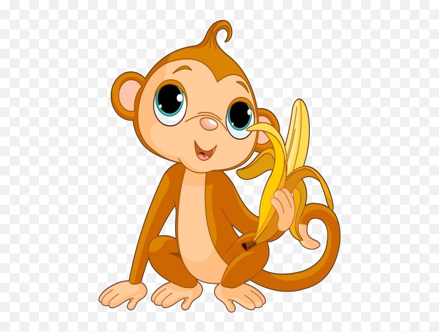 Animated Baby Monkey Clip Art 3 - Monkey Clipart Transparent Background Emoji,3 Monkeys Emoji