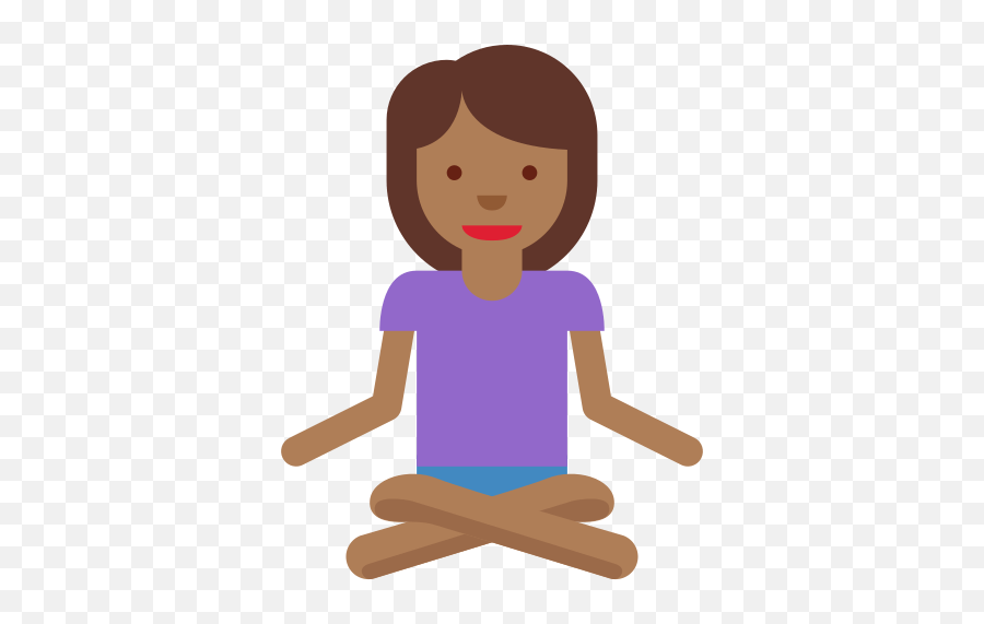Person In Lotus Position Emoji With Medium - Sitting,Meditation Emoji