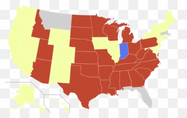 Waiting Period Laws - 116th Congress Senate Map Emoji