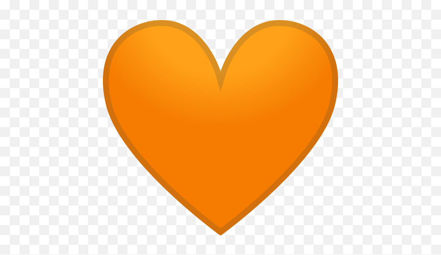 Orange Heart Icon - Orange Heart Icon Png Emoji,Yellow Heart Emoji
