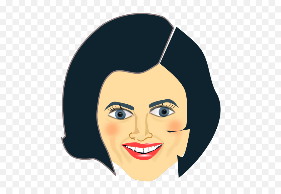 Vector Portrait Of Middle - Mother Face Clip Art Emoji,Girl Lipstick Dress Emoji