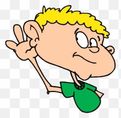 Listen Clipart Hear Listen Hear - Listening Clipart Emoji,Not Listening Emoji