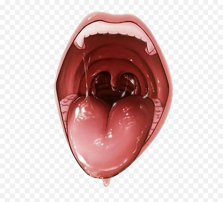 Deep Throat Mouth Mouthwatering Freetoedit - Ahegao Tongues Emoji,Mouth Watering Emoji