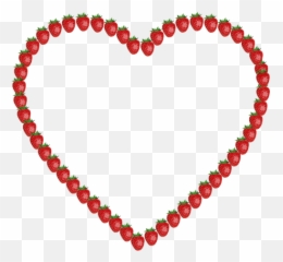 Coração De Frutas - Strawberry Heart Clip Art Emoji,Strawberry Emoji
