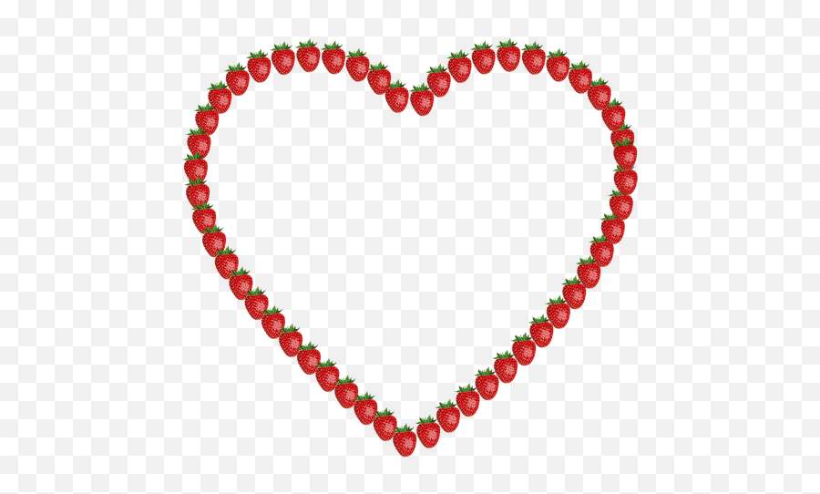 Coração De Frutas - Strawberry Heart Clip Art Emoji,Strawberry Emoji