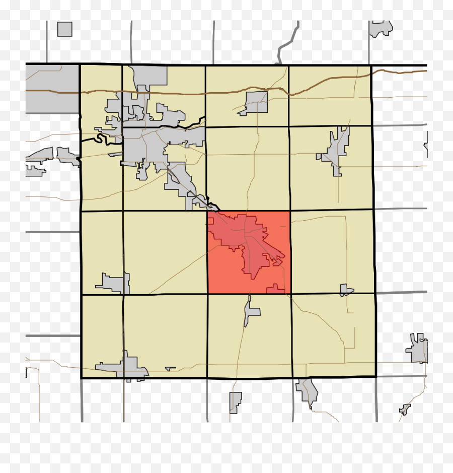 Map Highlighting Elkhart Township Elkhart County - Jackson Township Elkhart County Indiana Emoji,Custom Emoji