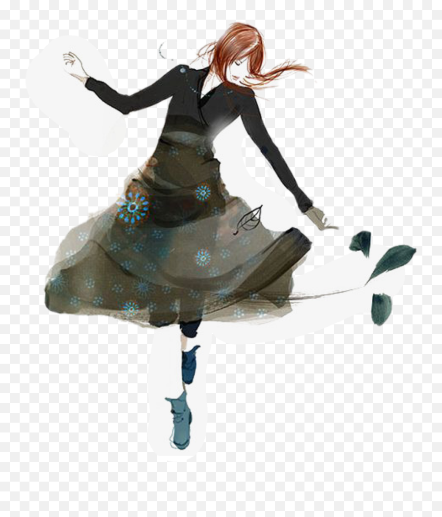 Dancing Girl Woman Paintedwoman Dream - Fashion Illustration Sophie Griotto 2018 Emoji,Dancing Girl Emoji Costume