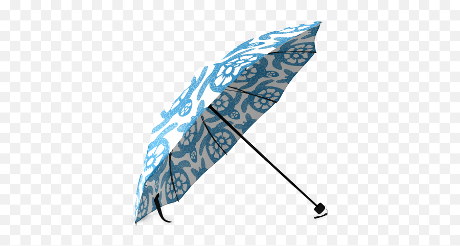 Us 2999 Interestprint Stylish Blue Sea Turtle Hawaiian Flower Foldable Umbrella - Light Blue Polka Dot Umbrella Emoji,Sea Turtle Emoji