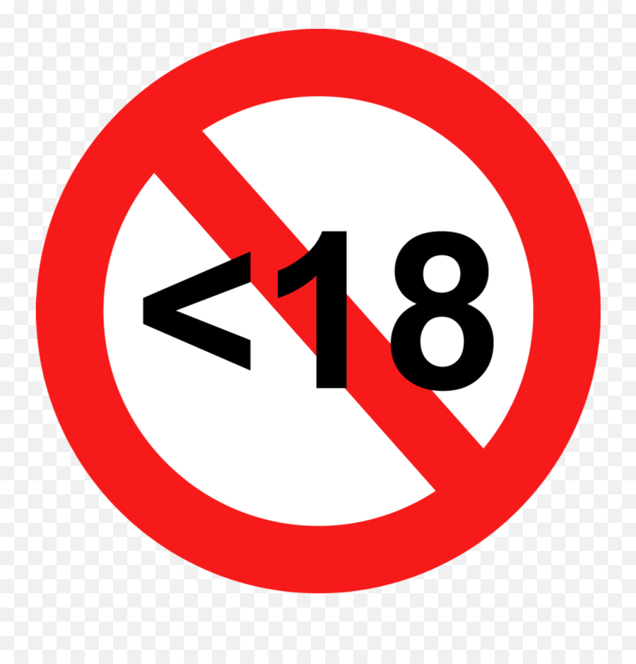 No Under 18 Logo Png - Señal R 301 70 Emoji,Not 18 Emoji