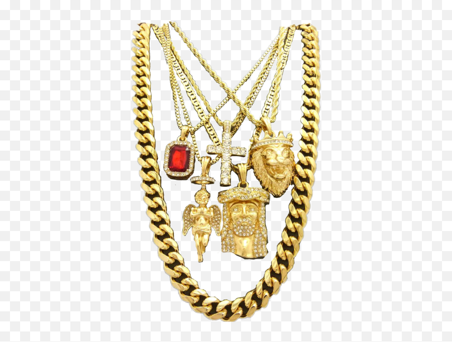 Gold Chain Combo Kit Png Official Psds - Large Gold Chain Png Emoji,Gold Chain Emoji