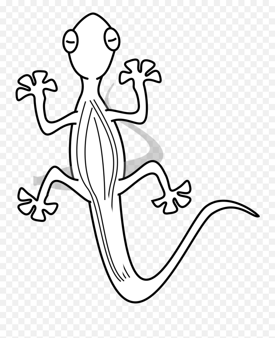 Lizard Outline Png Svg Clip Art For Web - Download Clip Art Gecko Black And White Clipart Emoji,Lizard Emoji