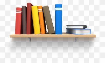 Download Books Transparent Shelf Png - On A Bookshelf Emoji