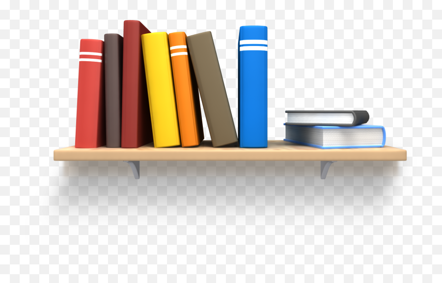 Download Books Transparent Shelf Png - Books On A Bookshelf Emoji,Books Emoji