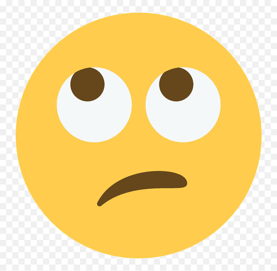 Face With Rolling Eyes Emoji Clipart - Rolling Eyes Emoji Discord,Skeptical Emoji