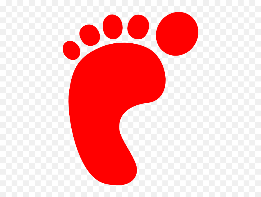 Red Footprint - Red Baby Foot Print Emoji,Footprint Emoji