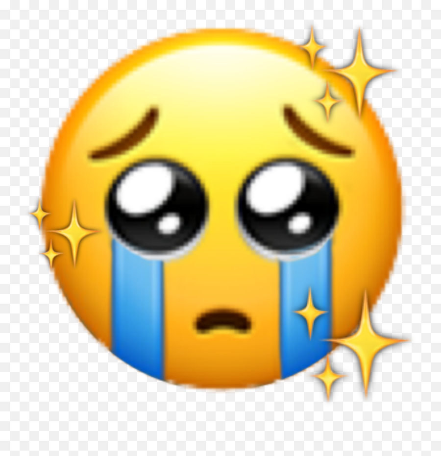 She Cryin But Still Pretty Sticker - Cute Sad Crying Emoji,But Emoji