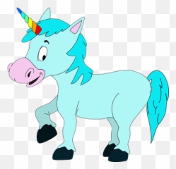 Free Unicorns Horse Vectors - Blue Clipart Emoji