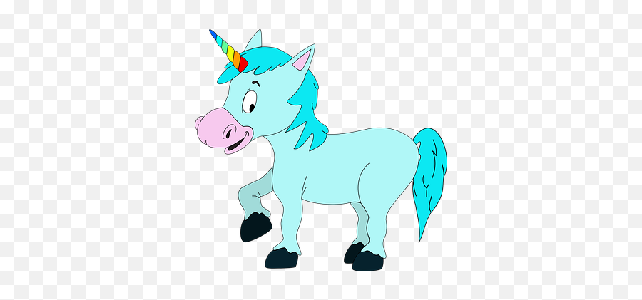 Free Unicorns Horse Vectors - Blue Unicorn Clipart Emoji,Unicorn Emoticons