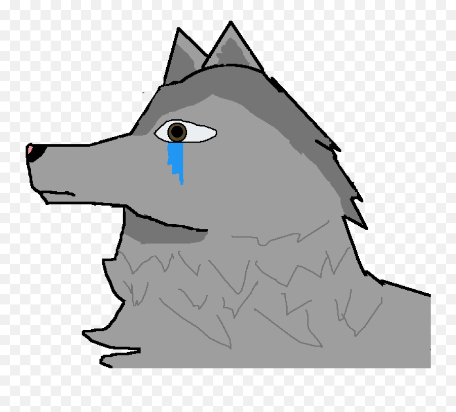 Sad Wolf Cartoon Png Download - Sad Wolf Cartoon Drawing Sad Wolf Png Emoji,Wolf Face Emoji