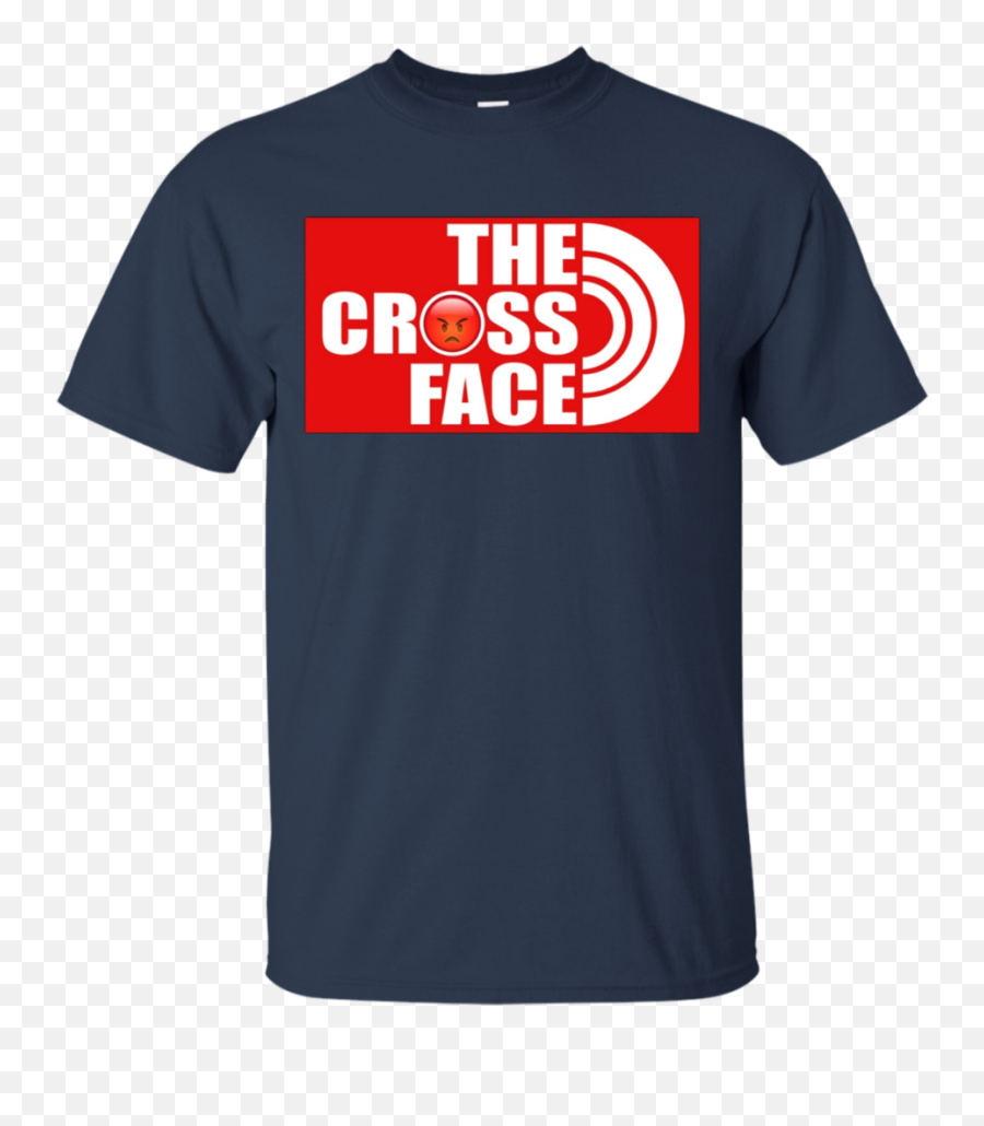 Download Hd The Cross Face Angry Emoji - Active Shirt,Emoji Apparel