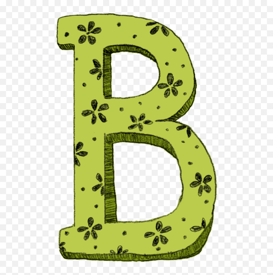 Sketch Letter B - Letter B Color Green Emoji,B Letter Emoji