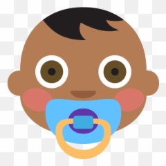 Baby Medium Dark Skin Tone Emoji Emoticon Vector Icon - Bebe Png