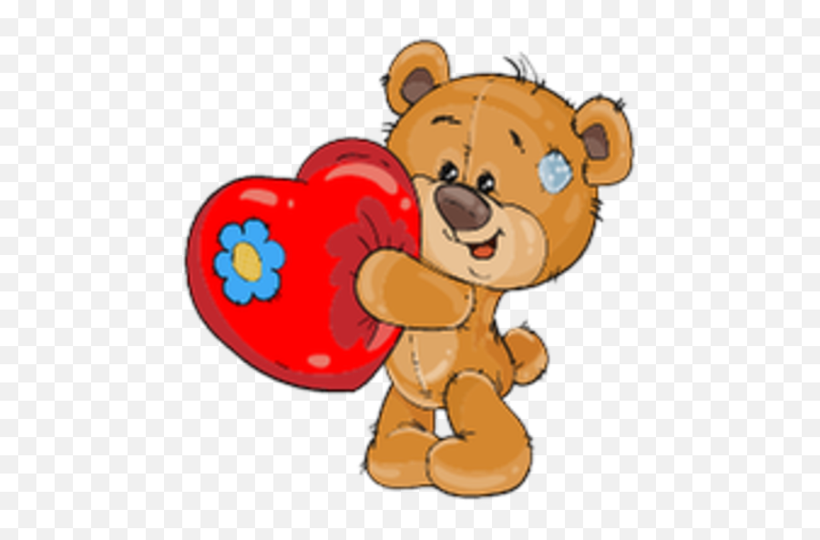 Teddy Bear Hugs Applications Sur - Teddy Bear Holding Heart Emoji,Bear Hug Emoji