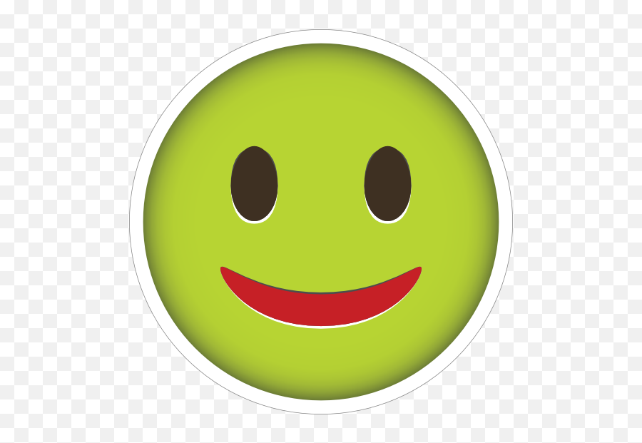 Phone Emoji Sticker Fairly Happy - Smiley,Green Dot Emoji