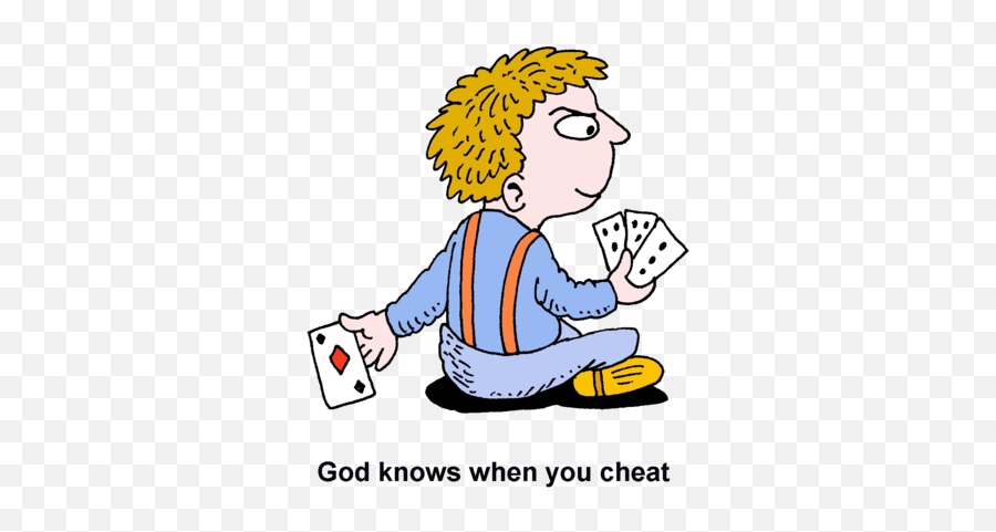 God Knows When You Cheat - Dishonest Clipart Emoji,Emoji Cheats