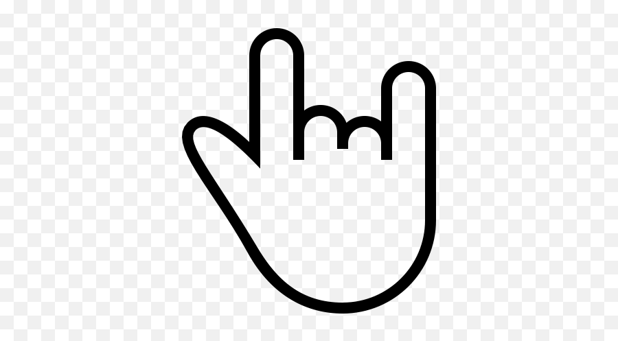 Gesture Hand Rock Roll Icon - Click Finger Png Emoji,Rock Hand Emoji