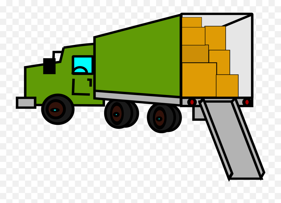 Moving Truck Clipart - Moving Truck Cartoon Png Emoji,Moving Truck Emoji