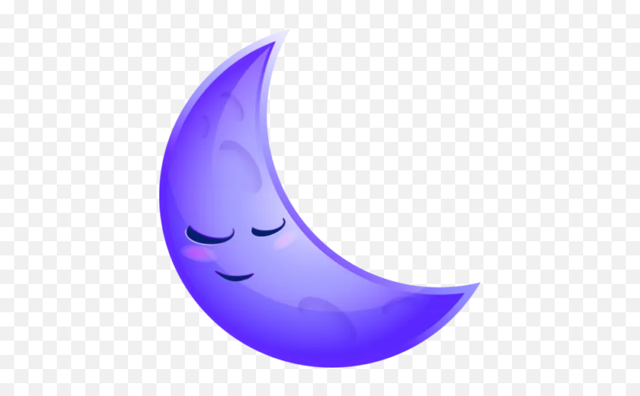 New Moon Meditation - Sleeping Crescent Moon Emoji,Meditation Emoticon