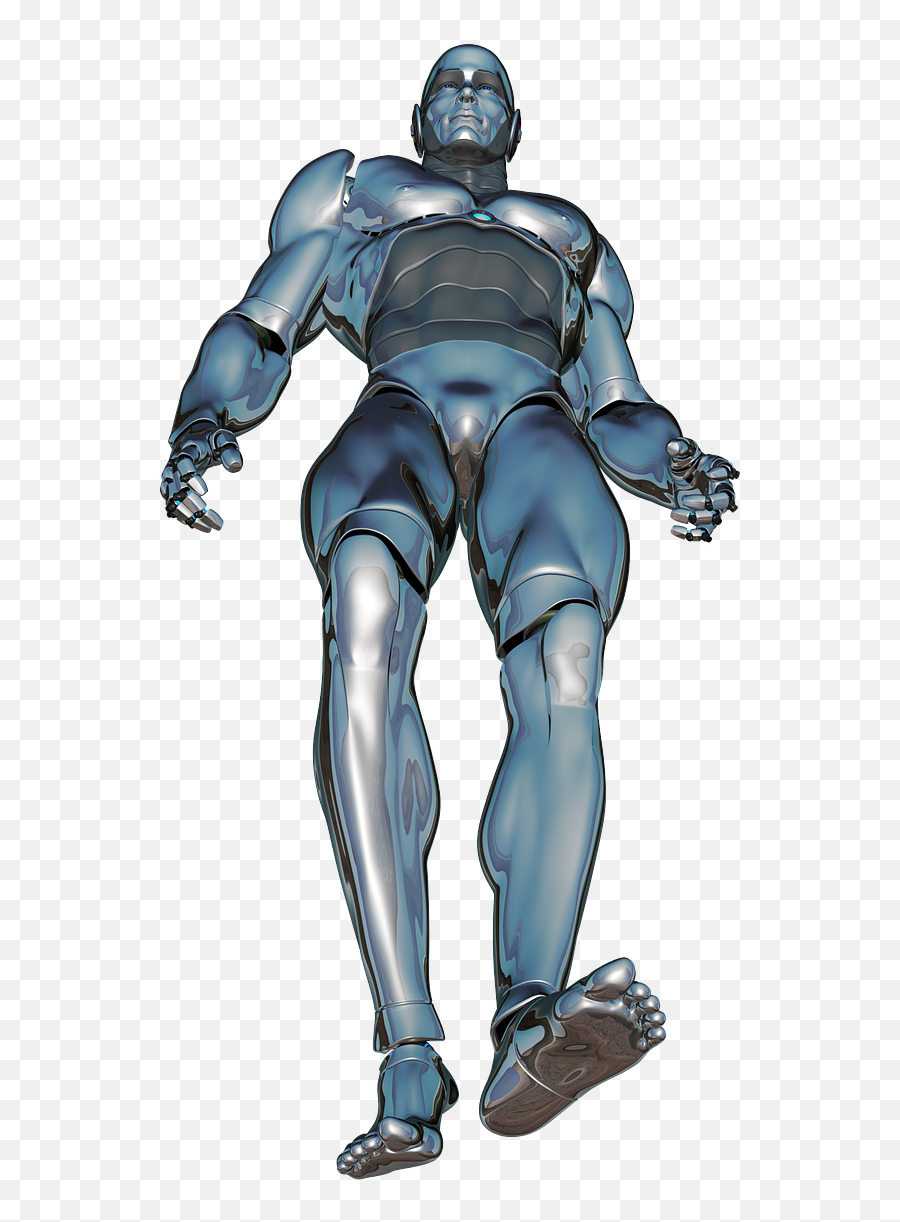 Man Above Robot Cyborg Android - Cyborg Robot Muscle Emoji,Mountain Emoji Android
