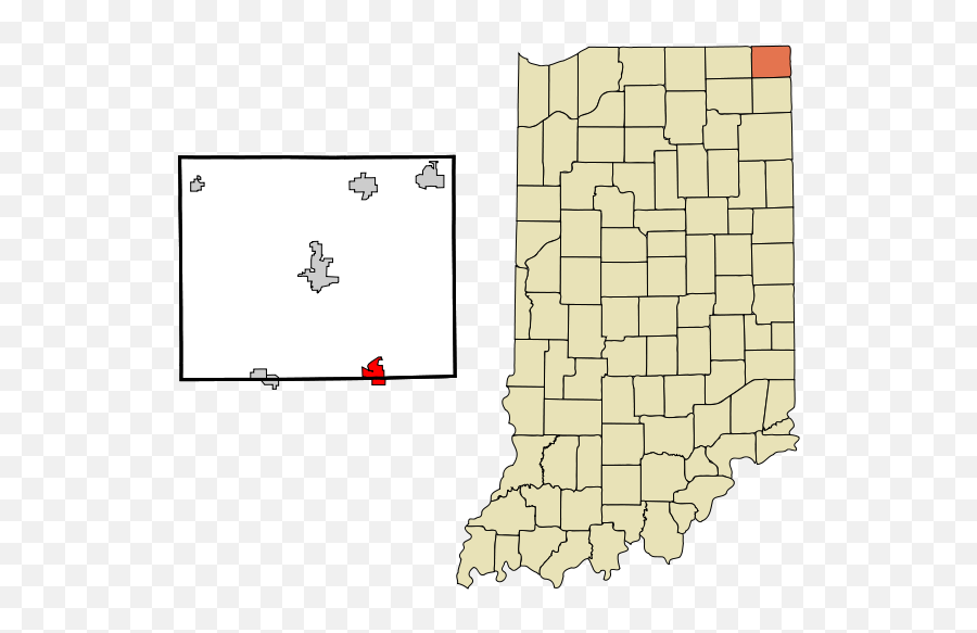 Steuben County Indiana Incorporated And Unincorporated - New Harmony On Map Emoji,Custom Emoji