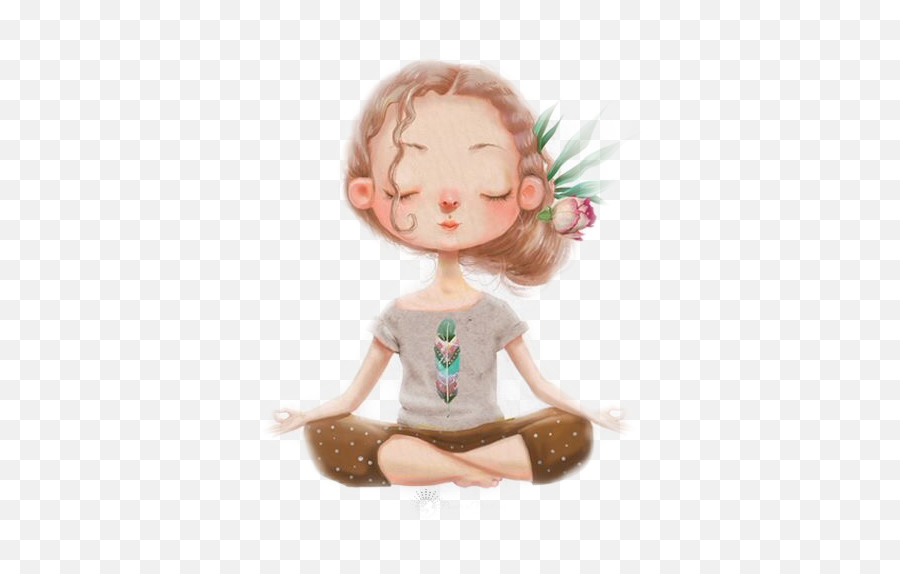 Trending Meditate Stickers - Cute Yoga Girl Cartoon Emoji,Meditate Emoji