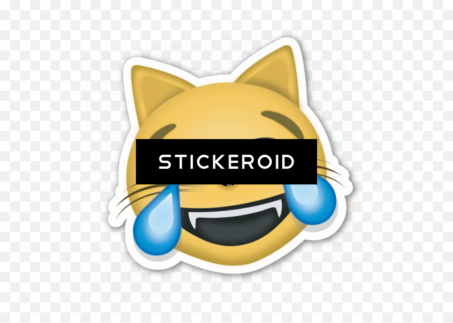 Download Cat With Tears Of Joy Emoji - Cat Laughing Emoji No Background,Joy Emoji Png