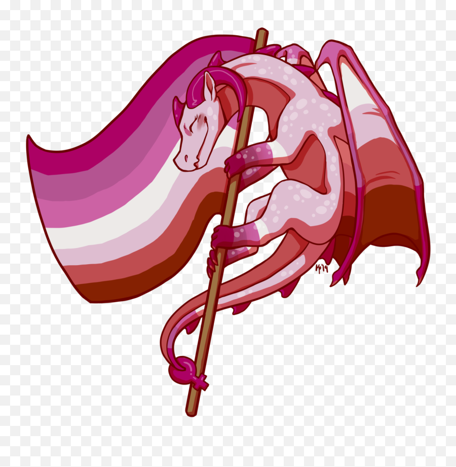 Pin - Dragon Lesbian Pride Flag Emoji,Gay Symbol Emoji