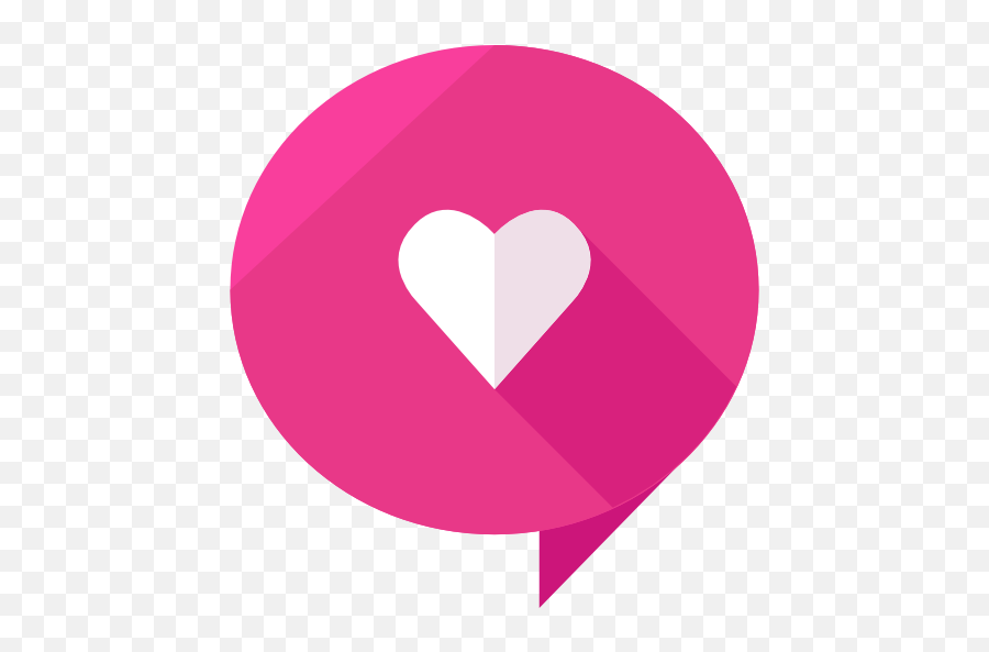 Heart Chat Messages Speech Bubble Romantic Valentines - Quote Icon Png Pink Emoji,Love Emoji Text Messages